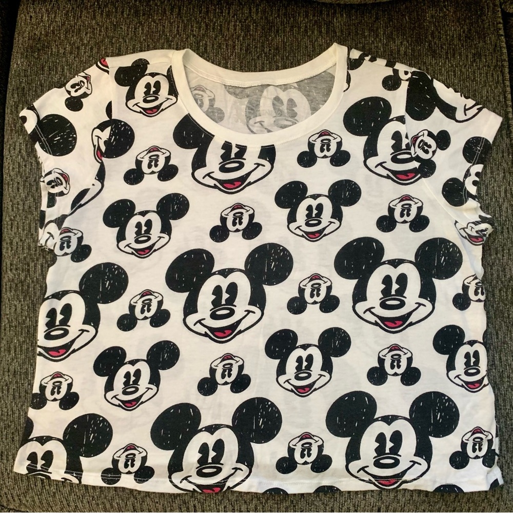 Ladies Disney Mickey Mouse Crop Top Size L